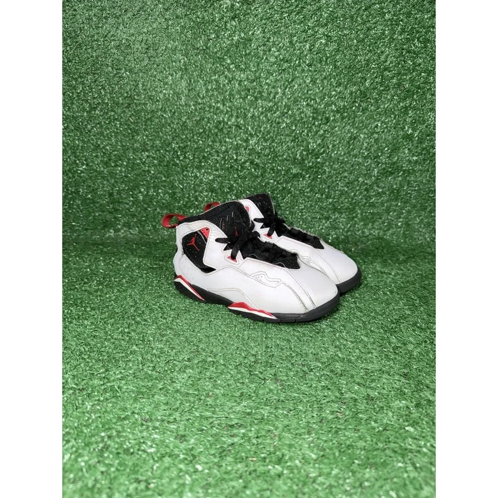 Nike Air Jordan True Flight Toddler Size 10C White Black Walking Shoe 343797-160